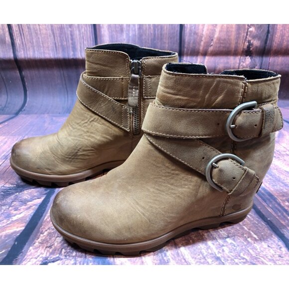 Sorel Joan Of Arctic Wedge II Waterproof Buckle Boots Booties Womens 6.5 (b8k) - Picture 2 of 10